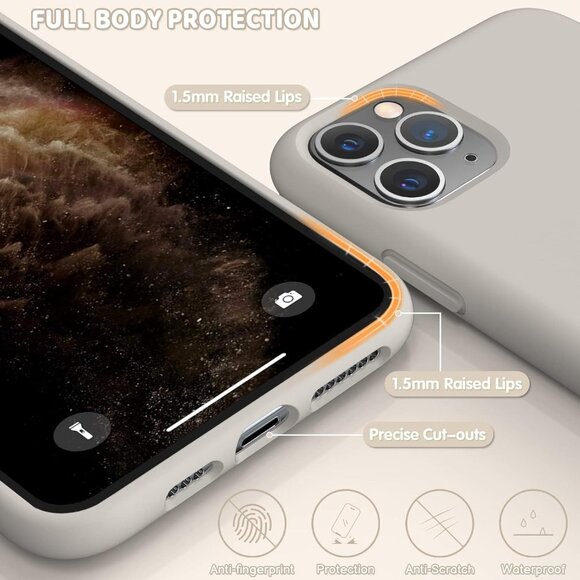 iPhone 11 Case, Liquid Silicone Phone Case Compatible with iPhone 11 6.1" stone - Picture 3 of 5